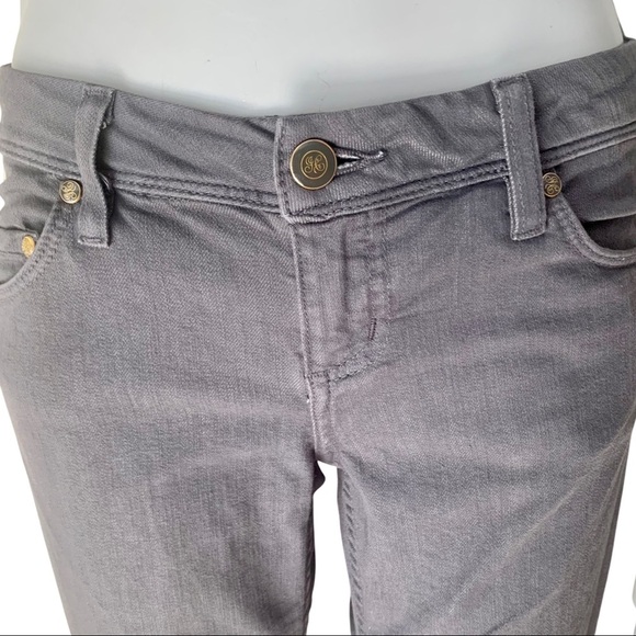 JUICY COUTURE Vintage Ultra Low Rise The Miller Fit Jeans Ankle Grey Horse Bit - Picture 8 of 16